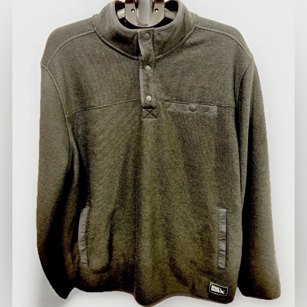 Eddie Bauer Men's Sweater Fleece Pullover Size XL Black